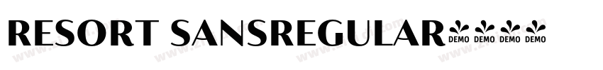 Resort SansRegular字体转换